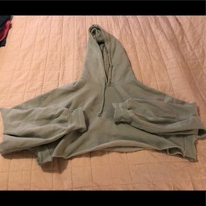 Faded mint green cropped TNA aritzia hoodie